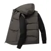 Down cotton vest for men in autumn and winter, Korean style trendy large-sized waistcoat, hooded jacket for teenagers Item Picture